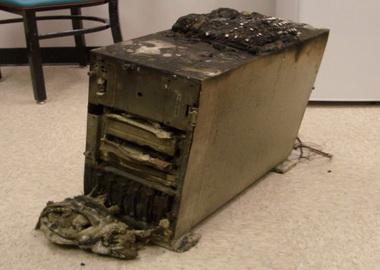 Сгоревший компьютер